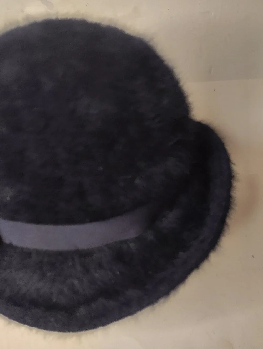 Kangol Designs Furgora Angora Casual Bucket Fedora Hat Navy Blue Made InEngland